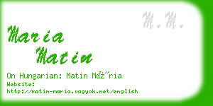 maria matin business card